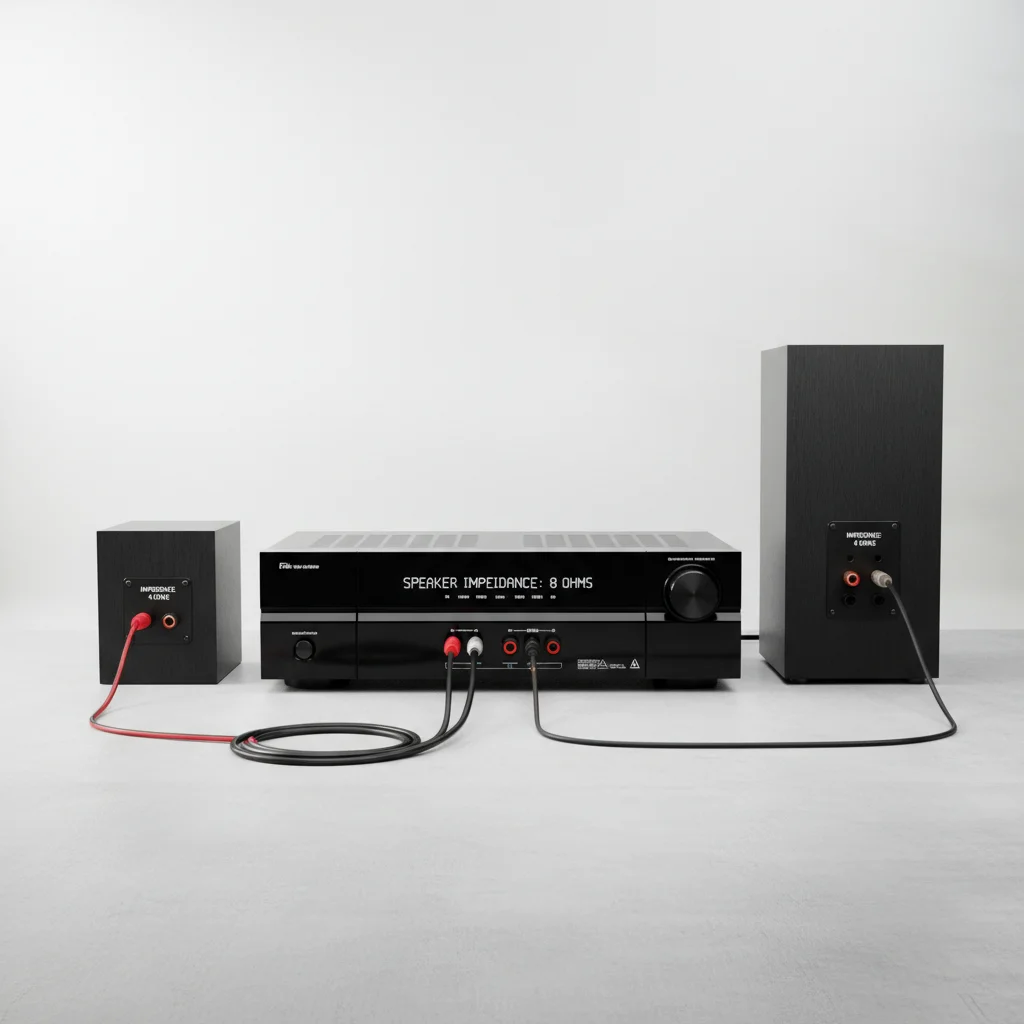 AV receiver speaker impedance